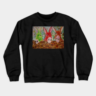 Three quirky colourful Donkeys Crewneck Sweatshirt